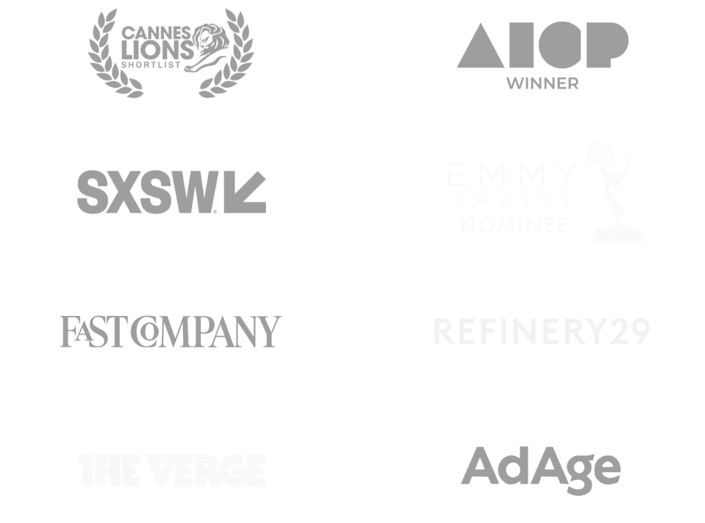 Industry awards recognizing Moth+Flame immersive content